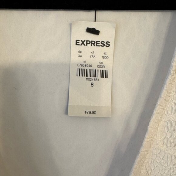 Express Ivory Lace Dress - Picture 2 of 3